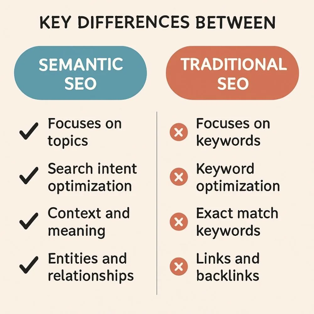 Key Differences Between Semantic and Traditional SEO