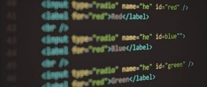Comparison between custom website design and template website showing code quality differences