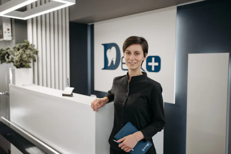 Modern dental clinic reception area representing professional dental practice and local SEO for dentists