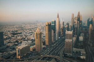 Dubai skyline with modern business towers representing UAE search market SEO opportunities
