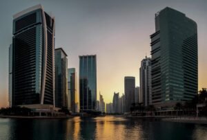 Dubai skyline business district with modern architecture for SEO guide
