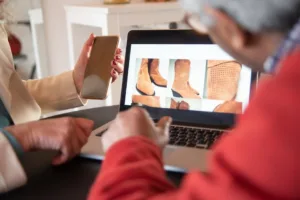 E-commerce product page with rich results and schema markup for improved search visibility
